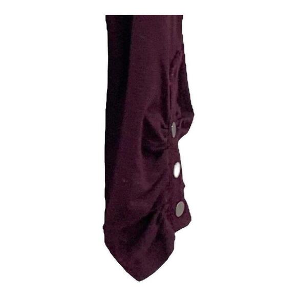 Cleo Womens Long Sleeve Burgundy Round Neck Top Shirt Rayon Blend Size M - Picture 9 of 9